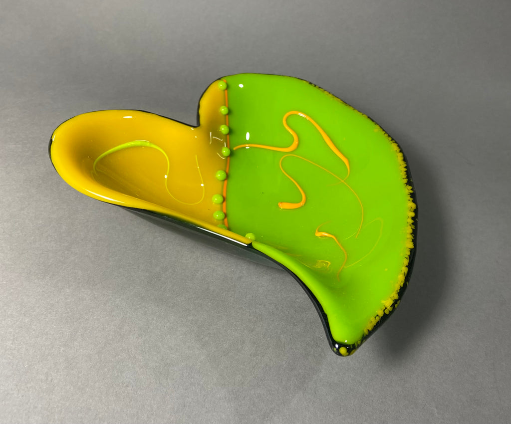 Heart Bowl, Yellow and Green (Copy)