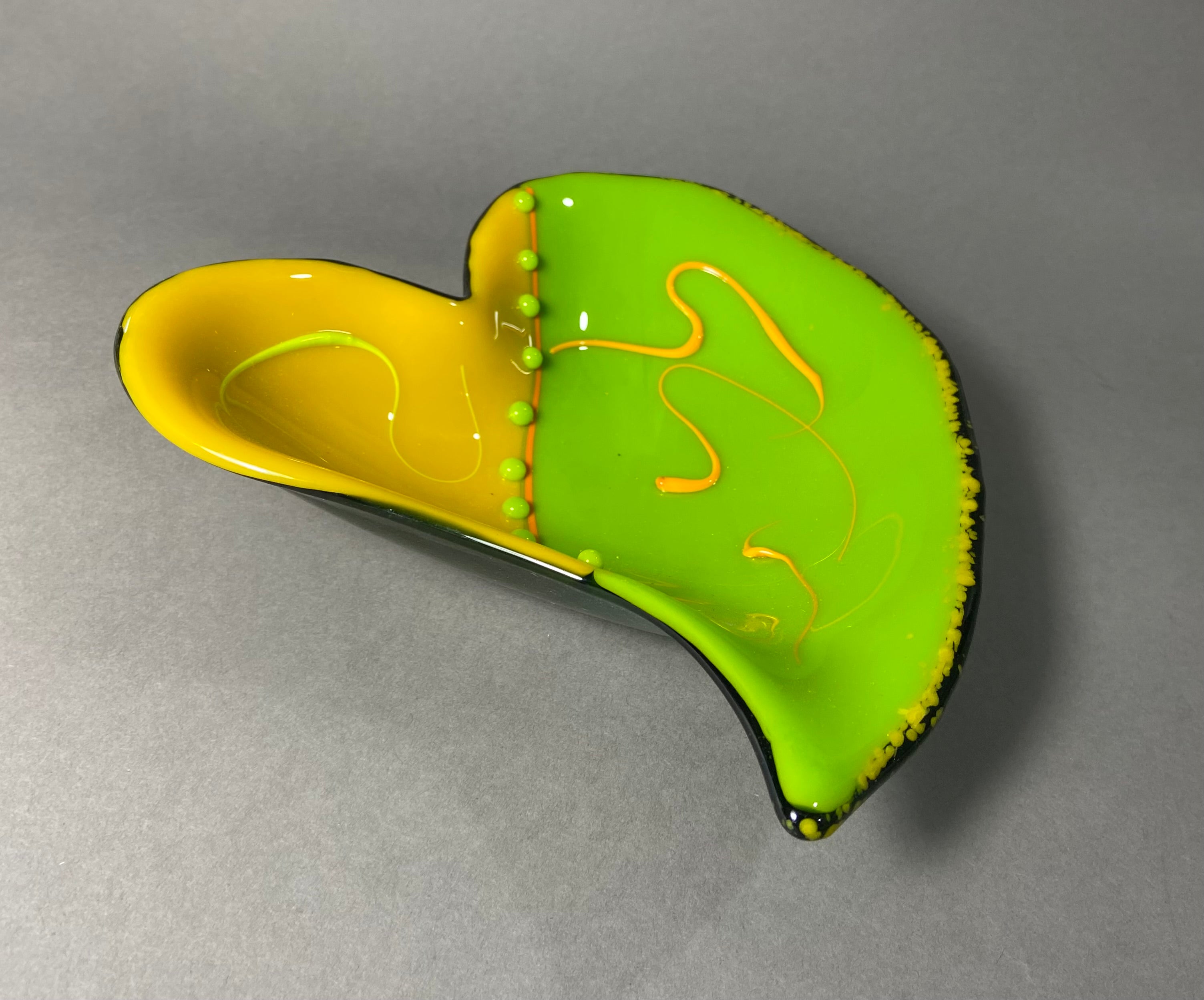 Heart Bowl, Yellow and Green (Copy)