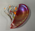 Heart Bowl, Confetti and Iridescent Red
