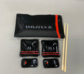 Sushi Set, Birds on a Wire, Black and Red