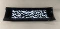 Black and White Zebra Pattern Fused Glass Channel Plate